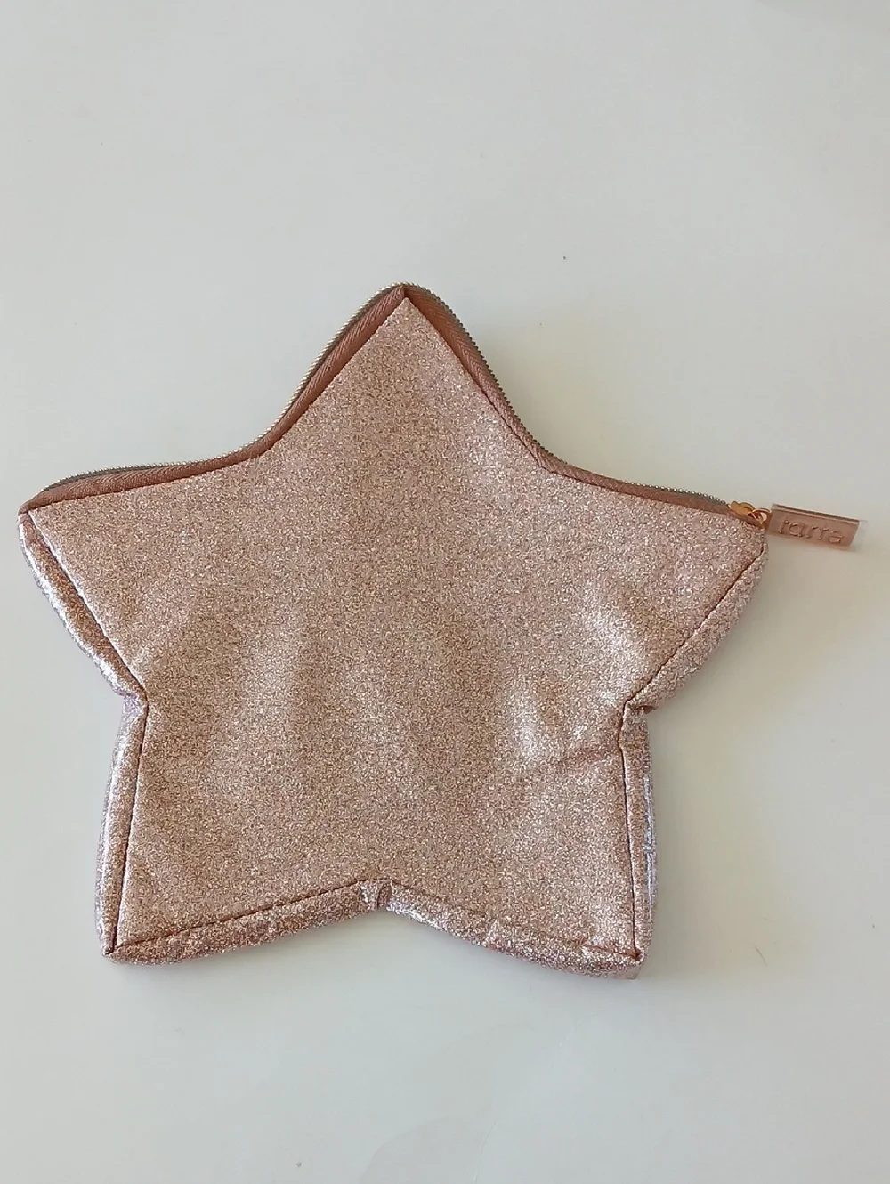 Rose Gold Star Glitter Tarte Cosmetic Zip Pouch